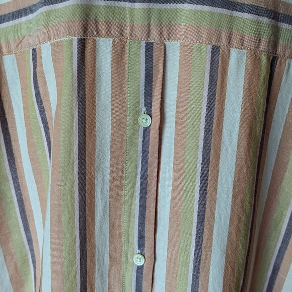 Madewell The Courier Button-Back Rainbow Stripe Shirt, Size XS - Picture 6 of 8